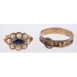 Two Victorian mourning rings,