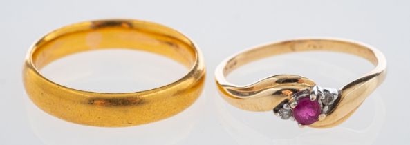 Two gold rings,