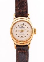 Mudu a lady's 18ct gold wristwatch the round dial signed Mudo, Antimagnetic, Swiss,