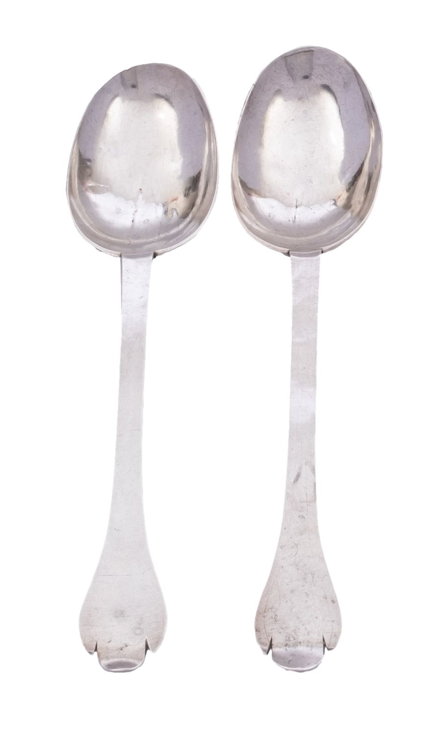 A pair of West Country provincial silver Trefid spoon Thomas Salter, Exeter circa 1695,