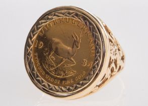 A 1984 Krugerand ring,