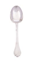 A William and Mary silver Trefid spoon by William Scarlett, London 1691, plain rat-tail,