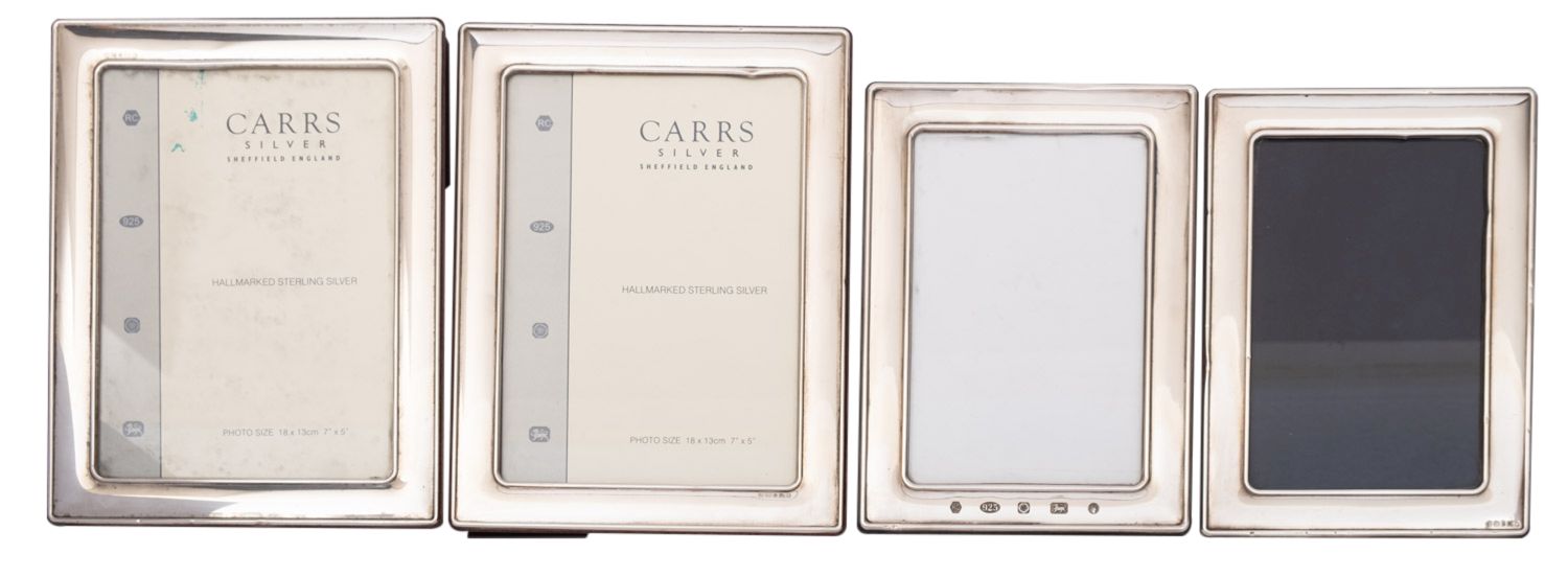 A pair of Elizabeth II silver photograph frames by Carr's of Sheffield Ltd, Sheffield 2012, 18x13cm,