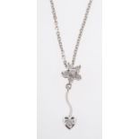 A diamond pendant and chain,