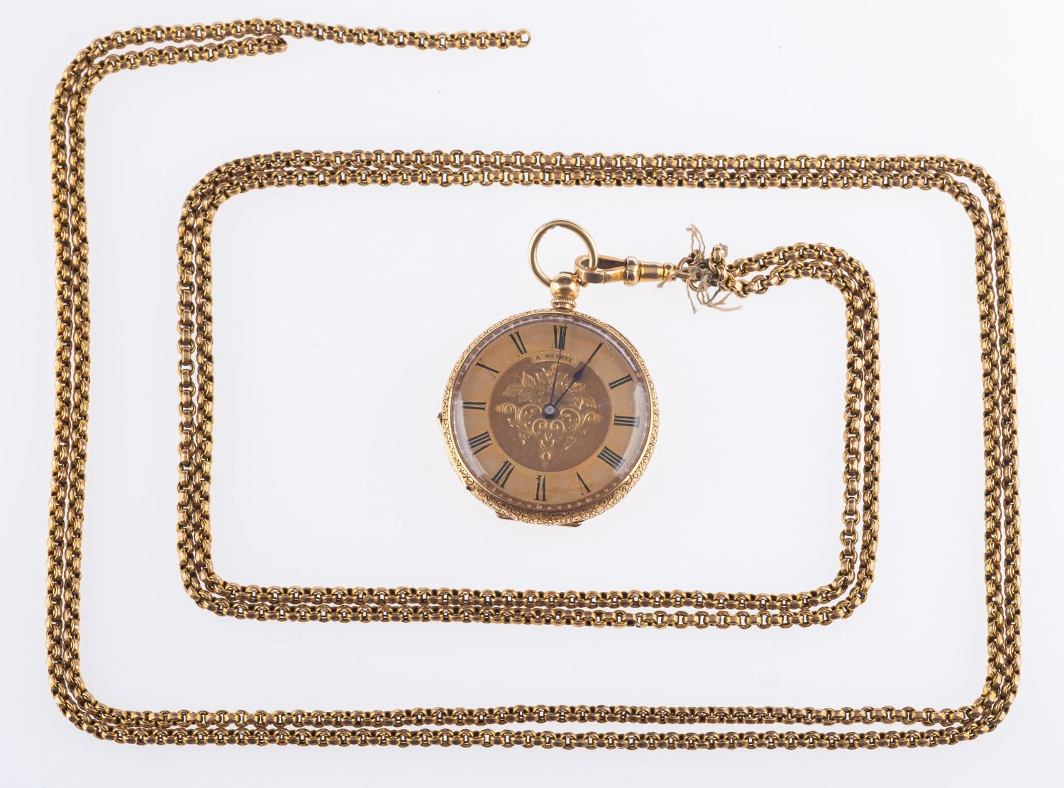 A ladies antique open faced pocket watch,