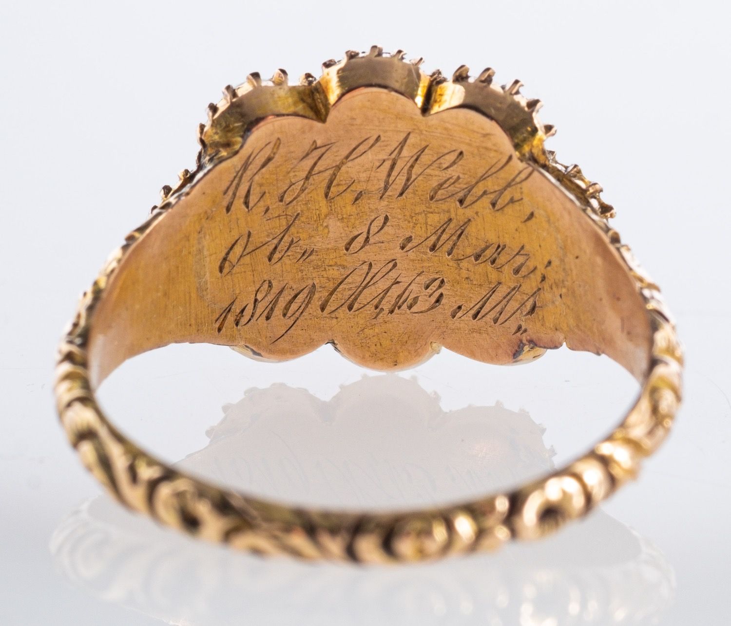 Two Victorian mourning rings, - Image 3 of 3