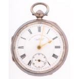 J.G. Graves a silver pocket watch the dial signed J.G.