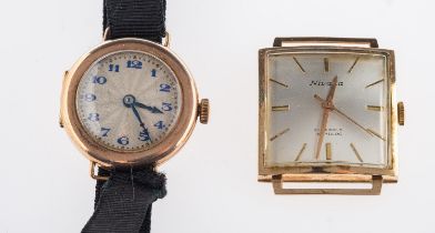 Two 9ct gold watches,
