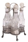 A George III silver cruet frame by Charles Aldridge & Henry Green, London 1811,