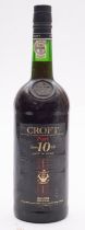 One bottle Croft 10 year old port, aged in wood ,