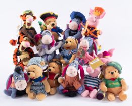 A collection of Disney soft toys mostly