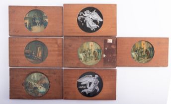A group of seven mahogany framed transfe