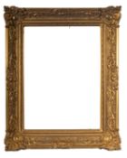 A gold-painted gesso picture frame, reba