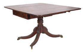 A Regency mahogany pedestal Pembroke sof