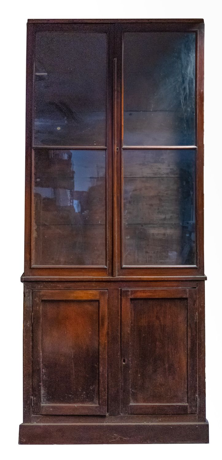 A mahogany and glazed display cabinet,