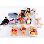 A collection of Disney soft toys mostly