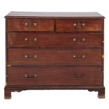 A George III mahogany chest of drawers,