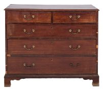 A George III mahogany chest of drawers,