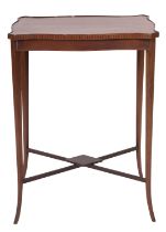 An Edwardian mahogany and line inlaid re