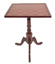A William IV mahogany and satinwood games table,