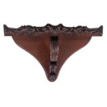 A Victorian mahogany wall bracket, mid 1
