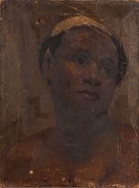 A portrait of a native slave, oil on can