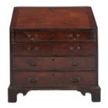 A George III mahogany bureau, late 18th