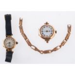 A vintage 9ct lady's Rolex watch and one
