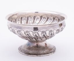A Victorian silver sugar bowl by George Adams, London 1889, of circular form,