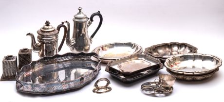 A group of silver plated and Sheffield p