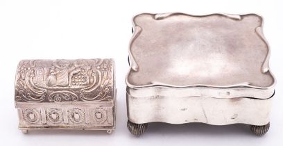 An Edward VII silver jewellery casket by