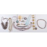 A mixed group of jewellery to include, a