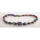 Venetian miliafiori pattern glass beads