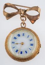 An early 20th Century pocket watch brooc