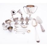 A group of silver and plated items comprising of;