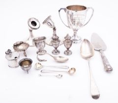 A group of silver and plated items comprising of;