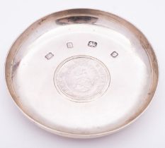 A George VI silver coin dish by Hicklenton & Phillips (H G Hicklenton & S A Phillips), London 1939,