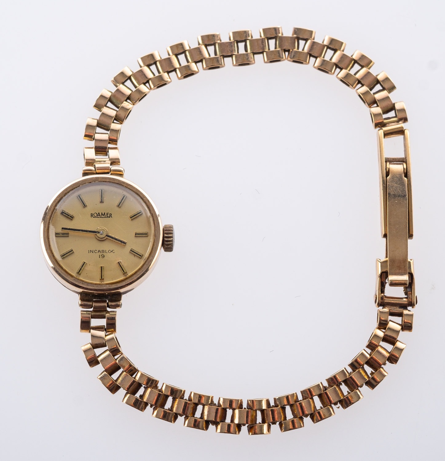 Roamer. A 9ct yellow gold lady's wristwa