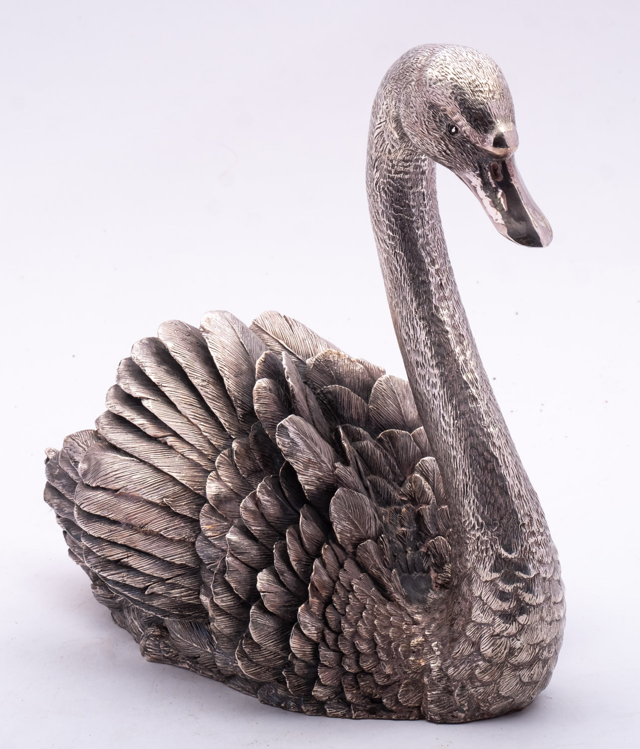 A silver Country Artists model of swan,