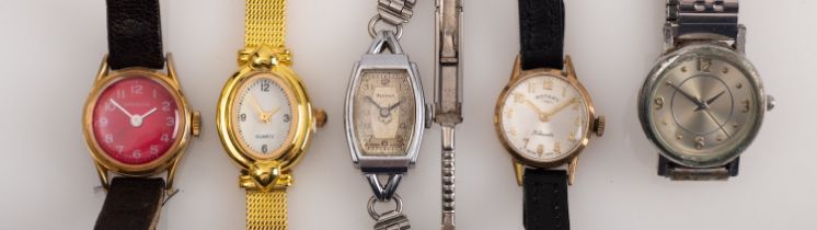 A group of watches, to include a 9ct yel