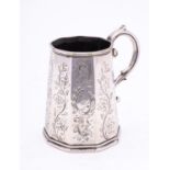 A 19th century silver plated christening
