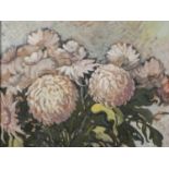 Robert James Ferguson (British, 1880 - 1890) - White Chrysanthemums - Watercolour - 25.5 x 34.5cm.