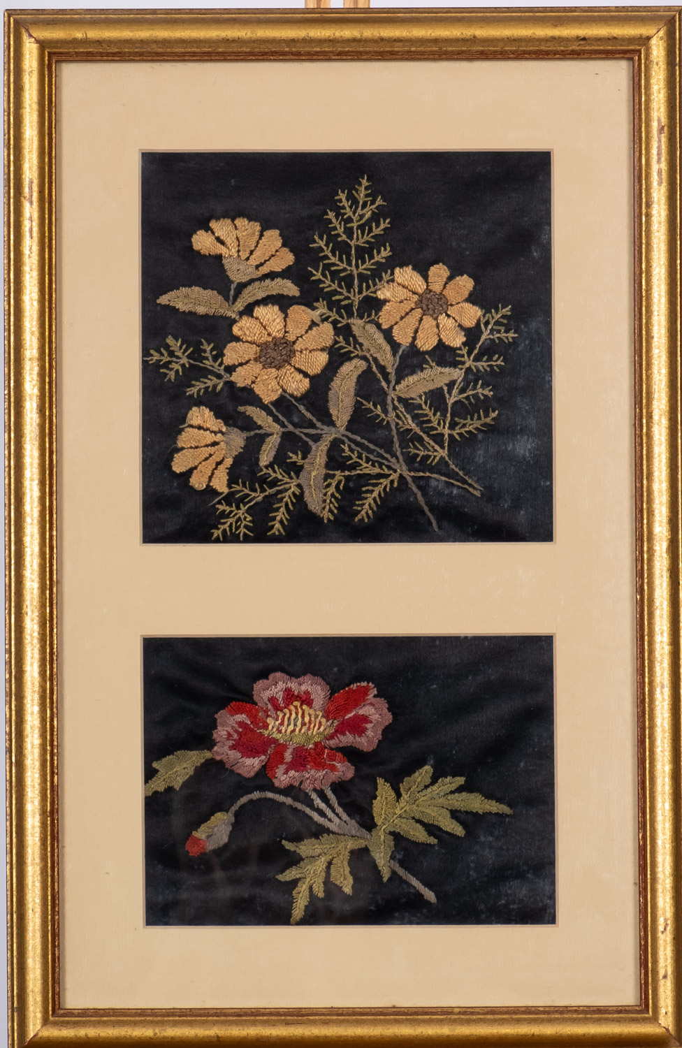 A Victorian gros point needlework picture, depicting a bouquet of floral foliage, - Image 3 of 7