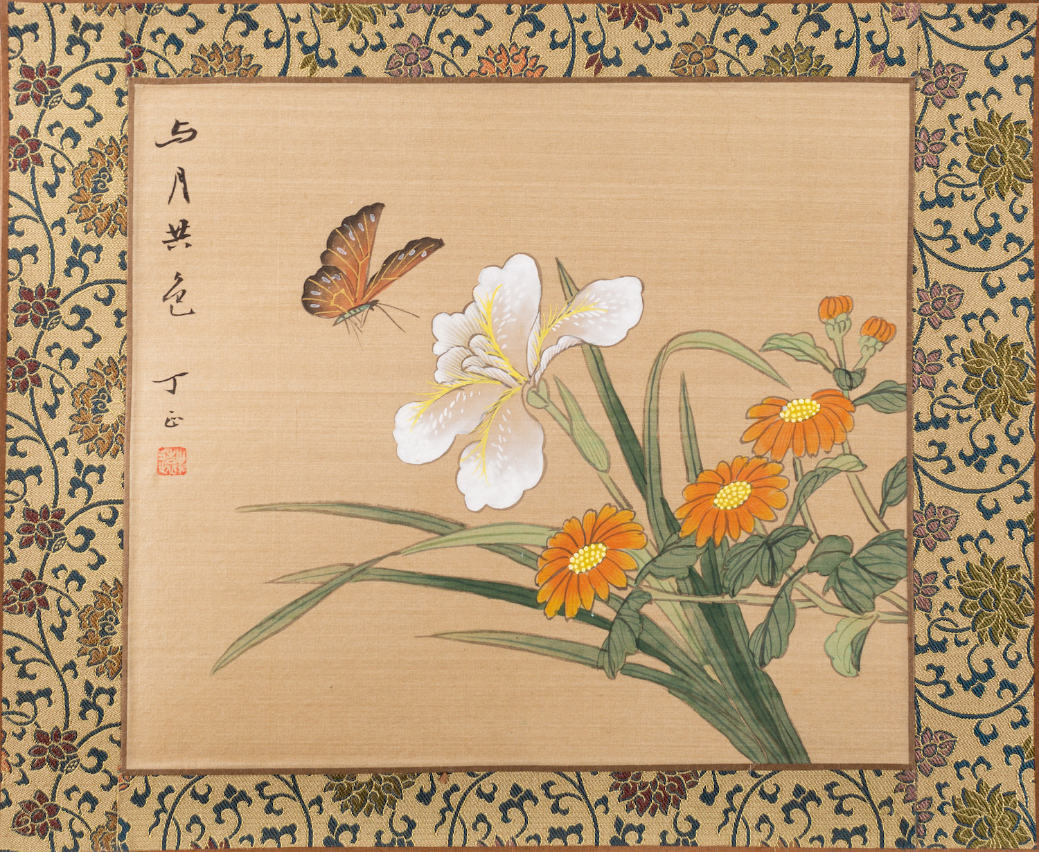 Chinese School, 19th Century - Twelve watercolours on silk of flowers, - Image 10 of 13