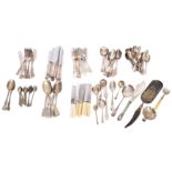 A quantity of various silver plated flatware.