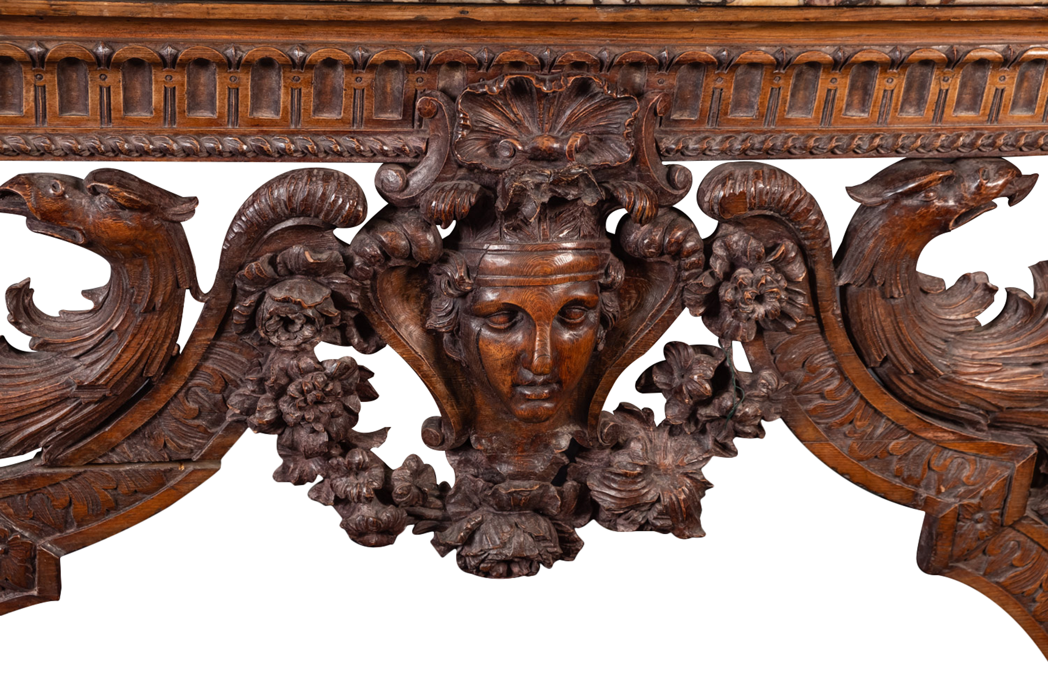 An Important George II carved pine Console Table, possibly attributed to a design by William Kent, - Image 2 of 13