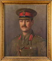 British School, 20th Century - Three portraits. A portrait of Lt. Col. J.G.