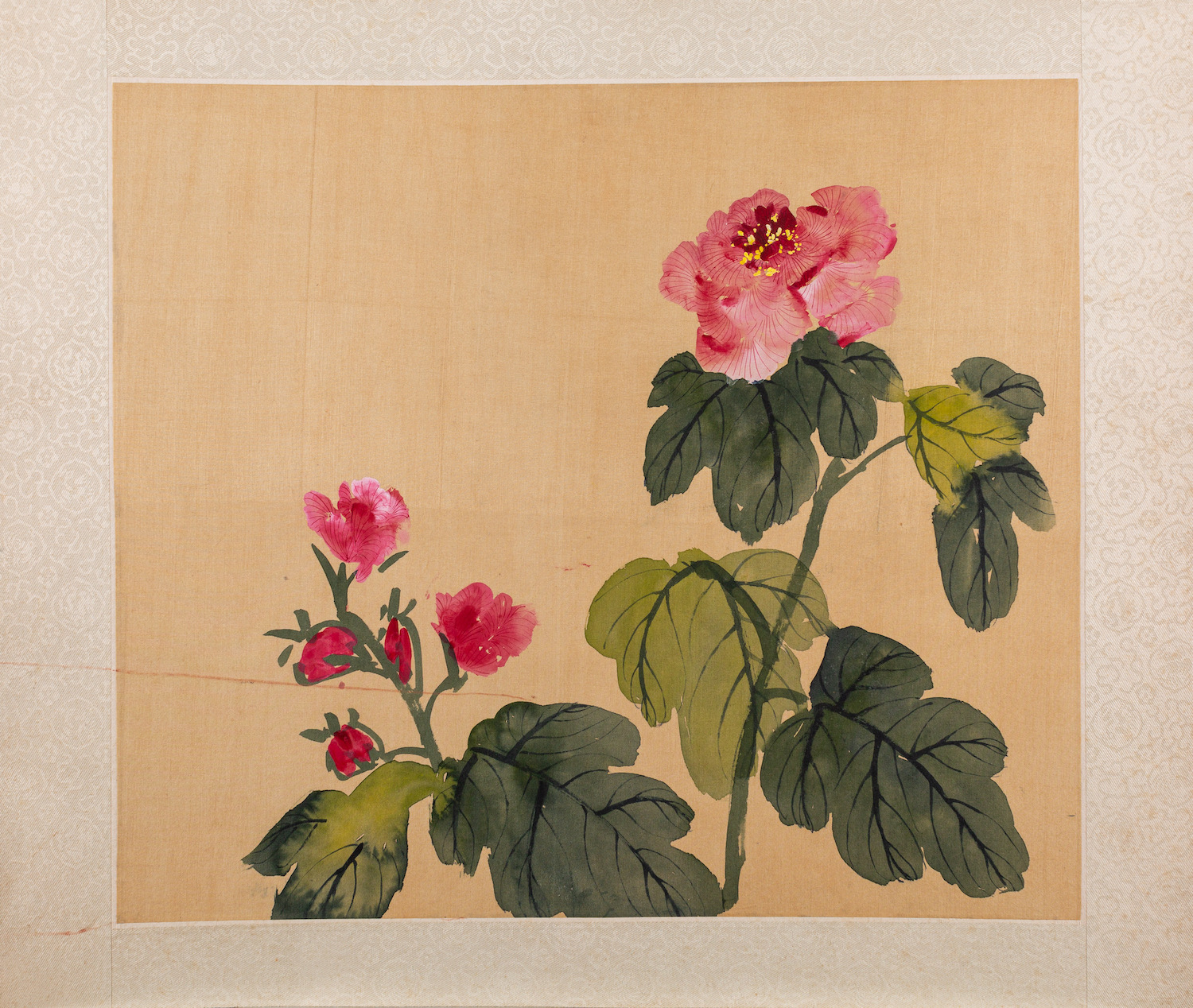 Chinese School, 19th Century - Twelve watercolours on silk of flowers, - Image 2 of 13