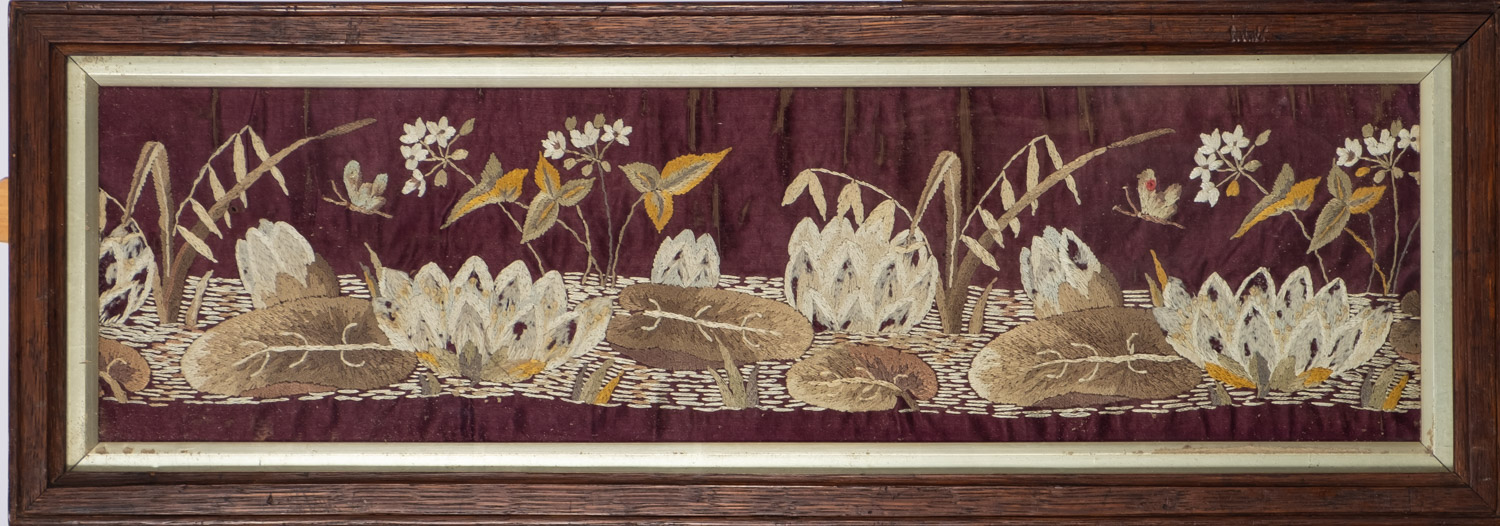 A Victorian gros point needlework picture, depicting a bouquet of floral foliage, - Image 6 of 7