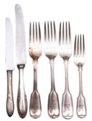 A quantity of various plated cutlery.